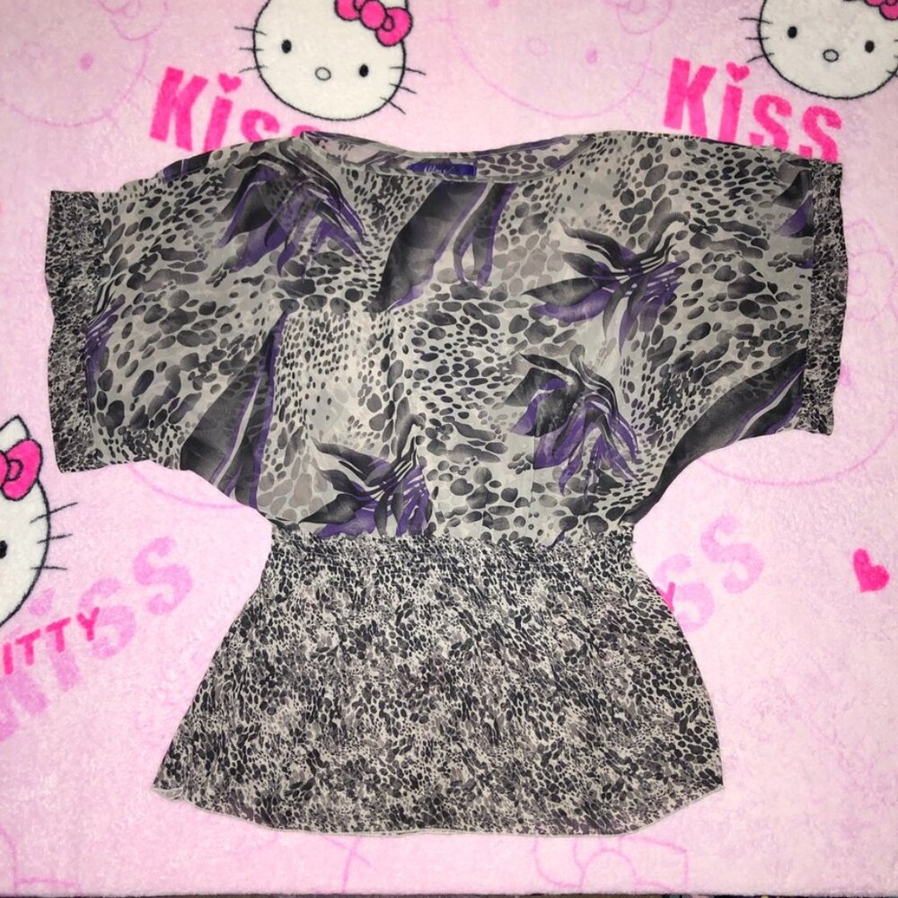 miley cyrus floral mcbling top